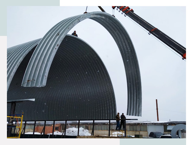 Полукруглые ангары в Новороссийске