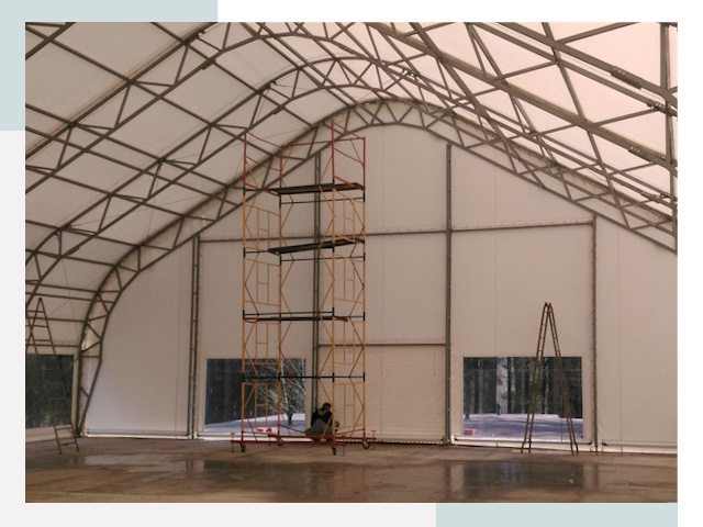 Шатровые ангары в Новороссийске