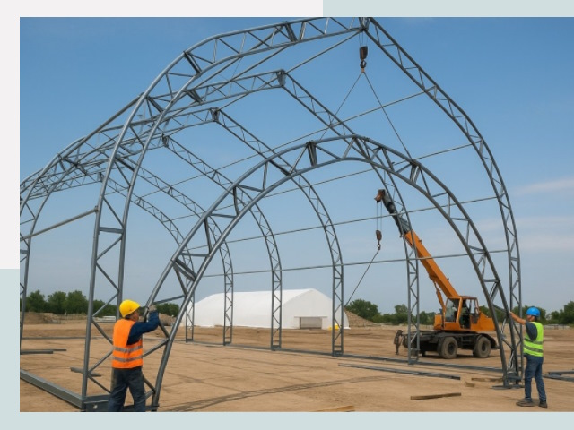 Монтаж ангаров в Новороссийске от 612 руб. - Надежно и быстро